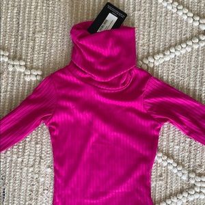 Fushia Ribbed Turtleneck